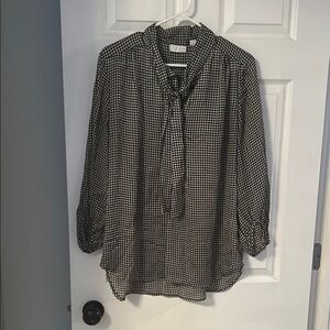 New York & Company Houndstooth Blouse